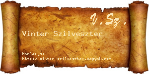 Vinter Szilveszter névjegykártya